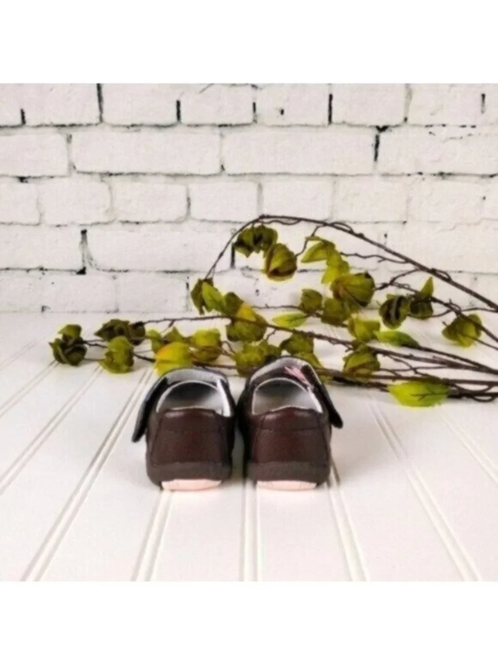 Riley Roos Fiona Mary Jane Leather Shoes Chestnut